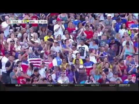 USWNT Scores Three Goals In Nine Minutes to Beat Brazil 4–3 (video)