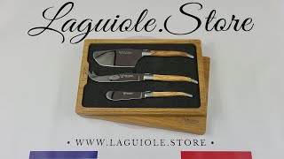 Laguiole Cheese Set Olivewood