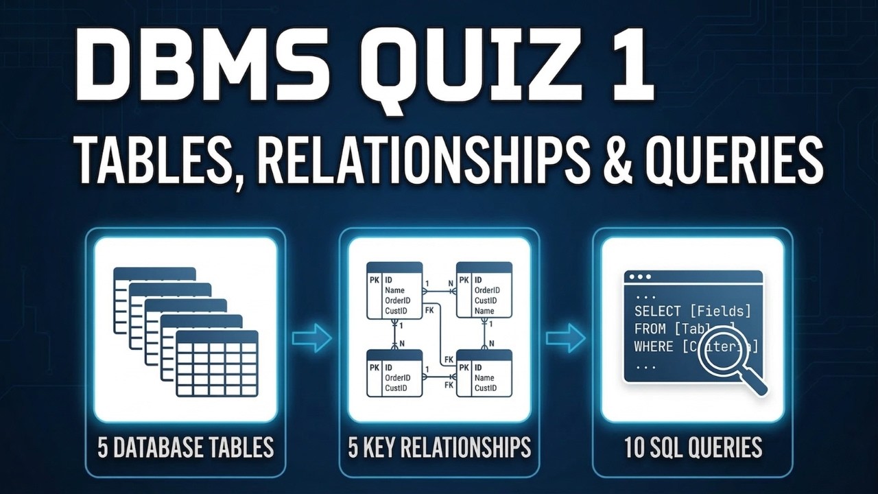 DBMS Quiz 1 | Tables, Relationships & Queries | SMIU