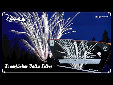 "Feuerfächer Volta Silber" - Singlerow Red strobe and silver moving stars [Batch 2023]