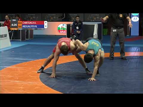 Round 2 FS - 61 kg: A. CHIRTOACA (MDA) v. N. ABDUALIYEV (KAZ)