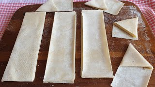 How To Make Samosa Pastry.Patti.Strips.Pur.Wraps.Sheets.(A New Technique) Easy & Crispy.