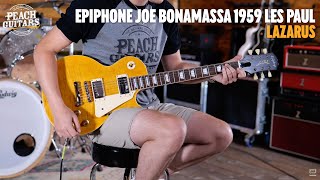 Video thumbnail for No Talking...Just Tones | Epiphone Joe Bonamassa "Lazarus" 1959 Les Paul Standard by Peach Guitars