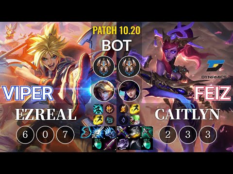 HLE Viper Ezreal vs DYN Feiz Caitlyn Bot - KR Patch 10.20