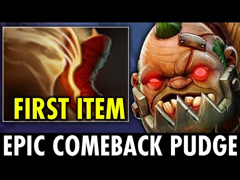 PUDGE 10MINS BOOT OF TRAVEL FIRST ITEM EPIC CLOSE GAME COMEBACK | GENIUS PUDGE