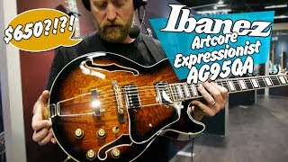 Video thumbnail for Ibanez Artcore Expressionist AG95QA -  thats a lot of pretty for $650! by 60 Cycle Hum