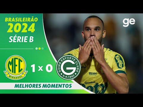 Gols e lances de Mirassol x Goiás