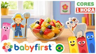 Turma das Cores ensina Cores, Animais da Fazenda e Frutas! | Aprenda Brincando | BabyFirst Brasil
