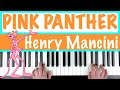 How to play PINK PANTHER THEME SLOW Piano Tutorial Lesson