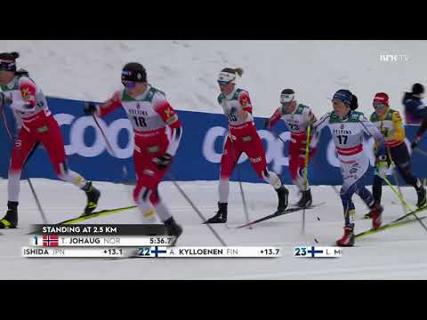 Cross country World Cup 20-21, Lahti, women, 15 km skiathlon (Norwegian commentary)