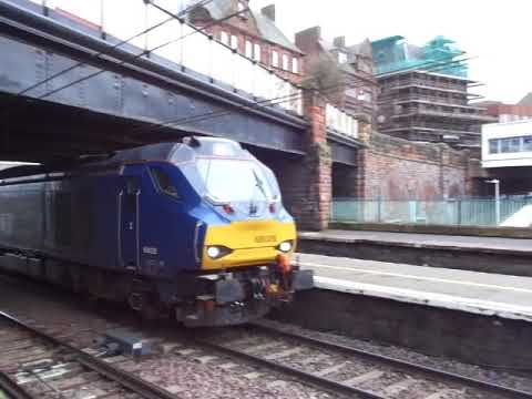 The Class 68 ‘UKLight’ DRS in Blue Livery No.68028 was the Loco Movement was passing at Carlisle.