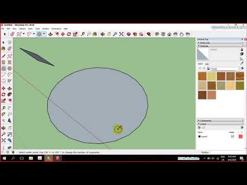 Sketchup Beginner Lesson 9 Circle tool