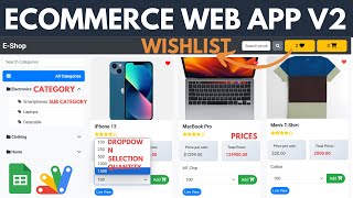 Online Shopping Website by web app Script | Ecom Web With Google Sheet Inventory Management | C3