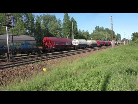 (HD) German Diesel Power 2: Diesel Traxx 285 125-3 departs Leipzig Thekla 6/6/16