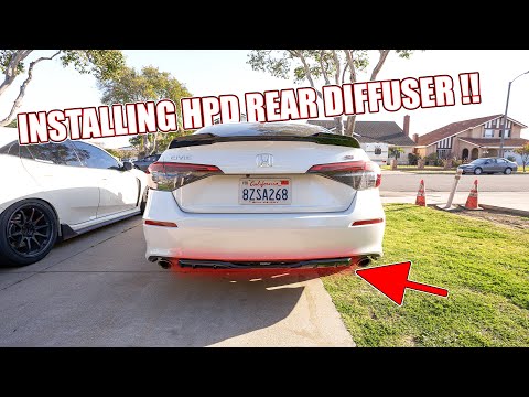 Installing The HPD Rear Diffuser On The 2022 Honda Civic SI | 11th Gen Civic *Part Two*