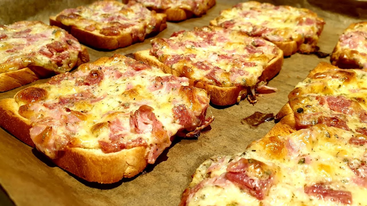 Pizza-Toast mit Schinken - Einfache Rezepte