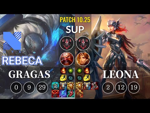 DRX Rebeca Gragas vs Leona Sup - KR Patch 10.25