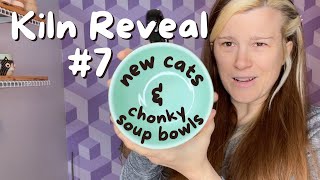 Kiln reveal  #7 | New Cat Mugs & Chonky Soup Bowls | Dec 8 2024