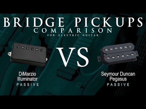 DiMarzio ILLUMINATOR vs Seymour Duncan PEGASUS - Passive Bridge Guitar Pickup Comparison Tone Demo