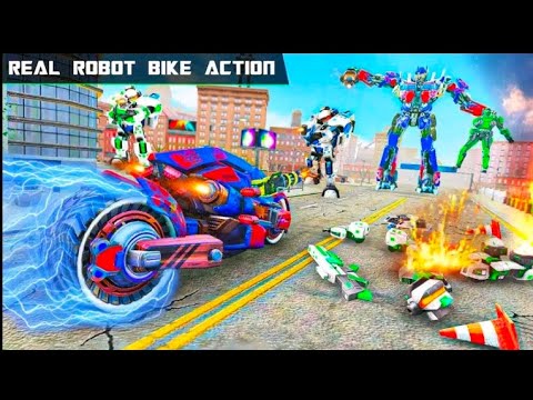 Grand Robot Bike Transform City Attack | Android iOS Gameplay