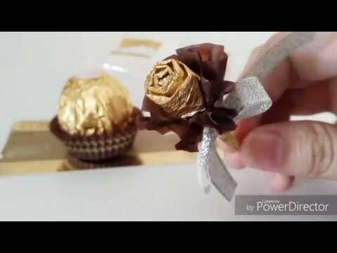 Handcraft Gift - How to Make Easy Roses by Ferrero Rocher's Trash (Creative Valentine gift)