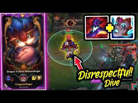 HEIMERDINGER IS THE 1v9 MIDLANE PICK YOU NEED IN YOUR TEAM? You CAN'T stop him diving botlane!