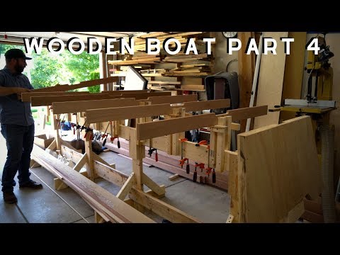 Wooden Boat Build // Part 4 Transom & Fairing Bottom Frame