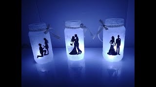 How to Make Simple Wedding Silhouette Jars