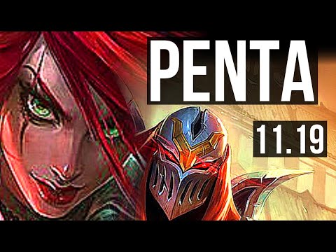 KATARINA vs ZED (MID) | Penta, 2.0M mastery, 12/2/3, 400+ games | NA Grandmaster | v11.19