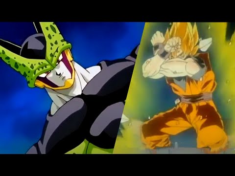 DBZ Kai: Goku powers up against Cell