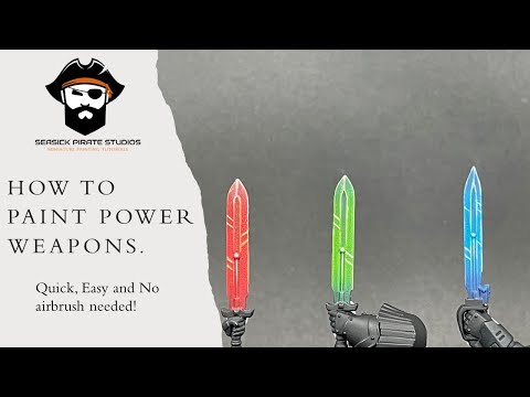 How To Paint: Power Weapons - (Without an airbrush!)