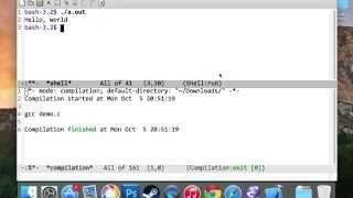 How to compile and execute a C program in Emacs