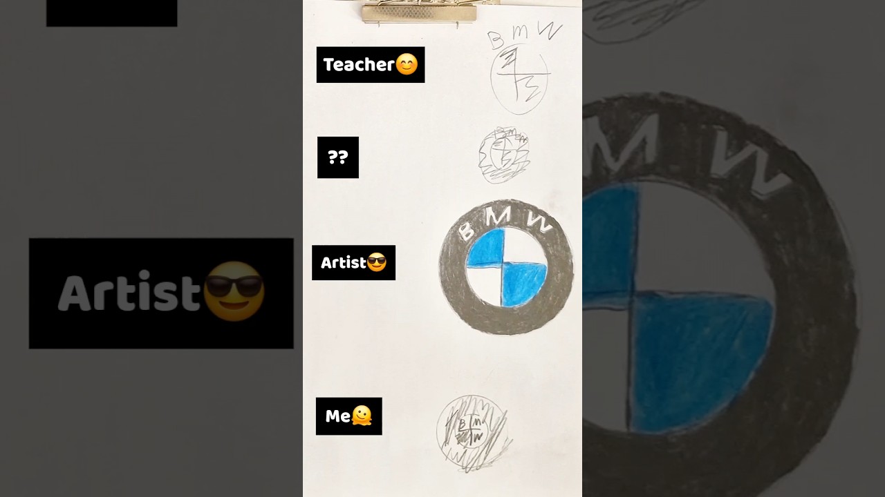 Drawing the Iconic BMW Logo (Speed Art) ✏️🚗#BMWLogoArt #SpeedDrawing#CarBrandArt #20SecondChallenge