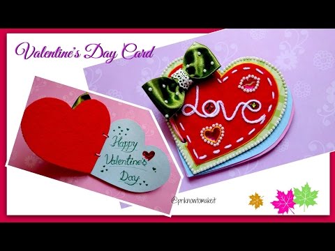 How to make Valentine day card, notebook || heart notebook step by step Video