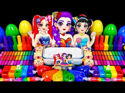 HUNTRIX RAINBOW CLOUD SLIME 🌈 30 Minutes Satisfying Slime Mixing, with Glitter Charms | Tana Slime