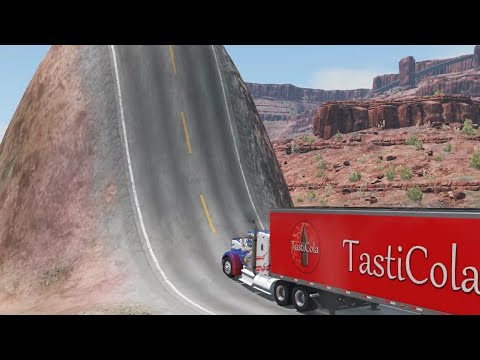 Cars vs Giant Bulge vs Massive Speed Bumps vs Chain – BeamNG.Drive #Shorts