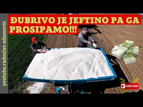 ĐUBRIVO JE JEFTINO PA GA PROSIPAMO!!! DRUGA PRIHRANA PŠENICE ; FERTILIZER IS CHEAP SO WE WASTE IT!