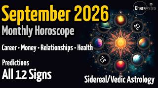 September 2026 Monthly Horoscope for All 12 Signs | Vedic Astrology Predictions