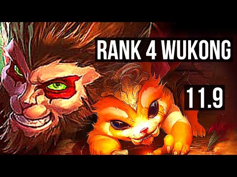 WUKONG vs GNAR (TOP) | 6/0/6, Rank 4 Wukong, Dominating | NA Challenger | v11.9