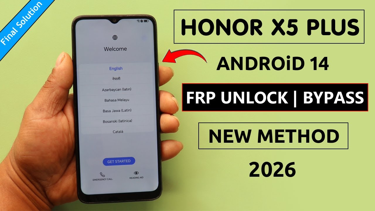 Honor X5 Plus Frp Bypass/Unlock Google Account Lock Android 14 - Without Unlock Tool 100% Free