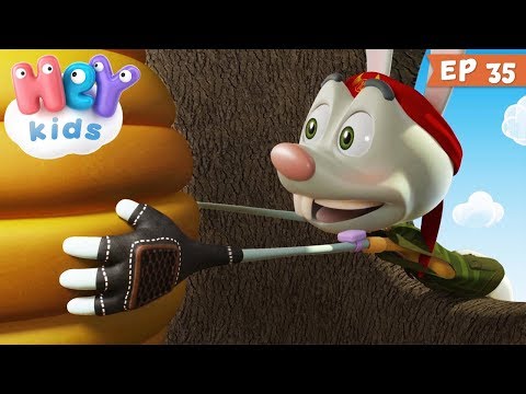 10 Prieteni 🐰 Cadou pentru domnul urs - Desene animate cu albinuțe (ep. 35) | HeyKids