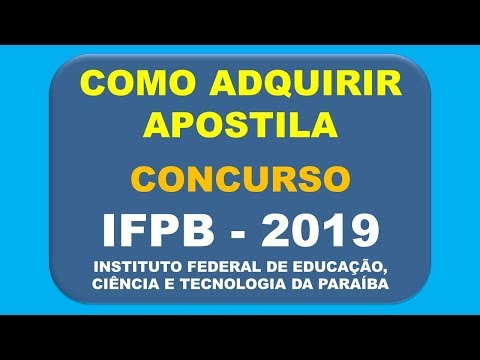 Baixar Apostila Concurso IFPB 2019 - Instituto Federal de Educação Ciência e Tecnologia da Paraíba