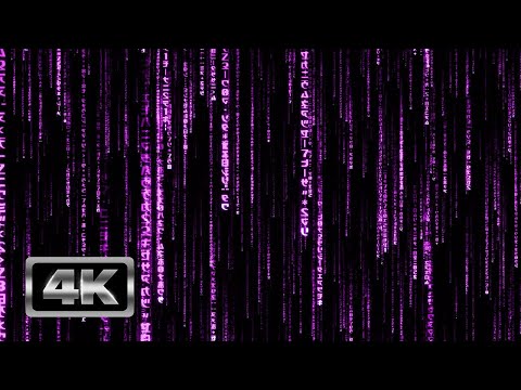Purple Matrix Code Rain 3D - 1 Hour Matrix Theme TV Screensaver and 4K Live Wallpaper