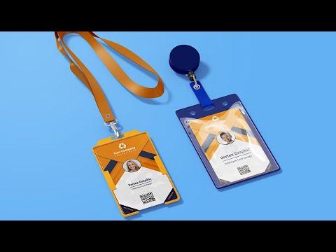 How to ID Card Design in Photoshop Employee Card Design Vertex Graphic