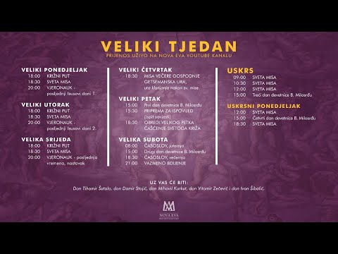11.4.2020. VELIKA SUBOTA - ČASOSLOV, večernja (18:30)