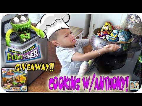 GROSSERY GANG TOY GIVEAWAY! BOY COOKS TOYS IN HIS SOUP!CRAZY! PUTRID POWER! DINGLE HOPPERZ VLOG #AD