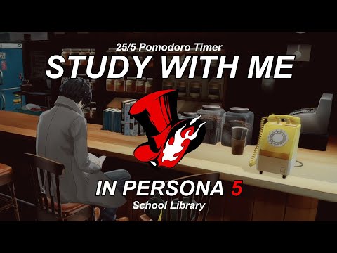 Study With Me In Persona 5 | Cafe Leblanc | Pomodoro 25/5 ⏱