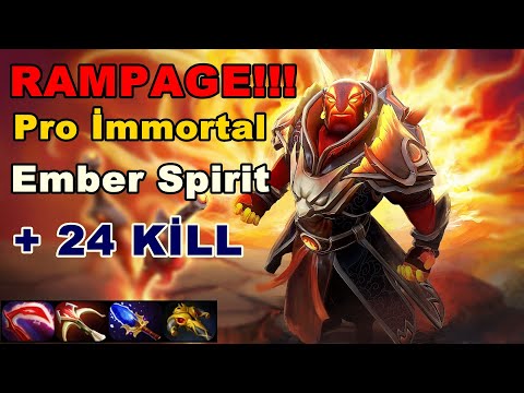 Ezz RAMPAGE!!! [Ember spirit] Full Hard Carry Mid GamePlay Dota2
