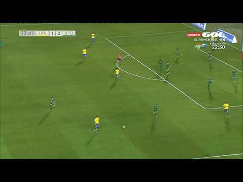 Ocasión de Ruben Castro en el UD Las Palmas 1 - Sporting 0 | Liga123 |18-19