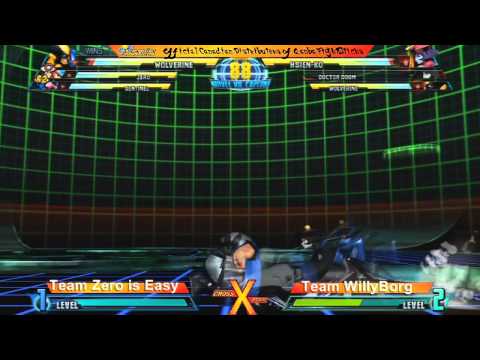 CrossXover Japan Relief Charity - MvC3 - Zero Is Easy Mode vs Team Willy Borg (Set 1)